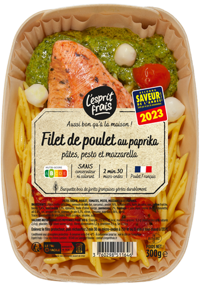 filet-poulet-paprika-pate-pesto-mozzarella Filet de poulet au paprika, pâte, pesto et mozzarella